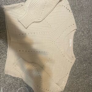 moon & madison V-Neck Cream Sweater
